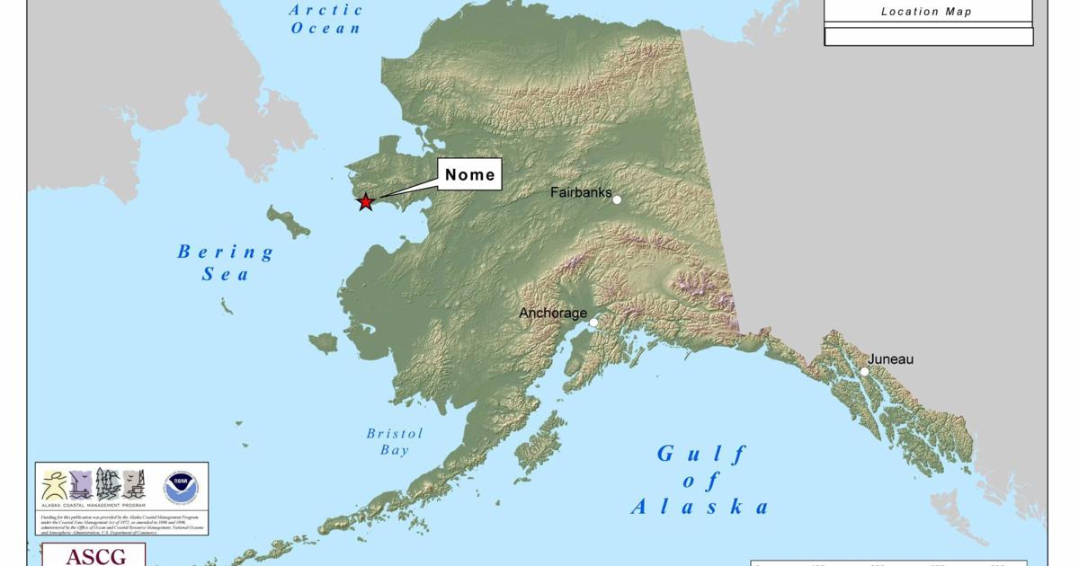 map of alaska, where is nome