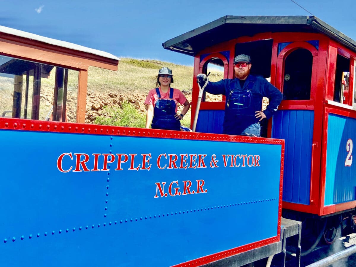 Cripple Creek Narrow Gauge Railcar with enginner