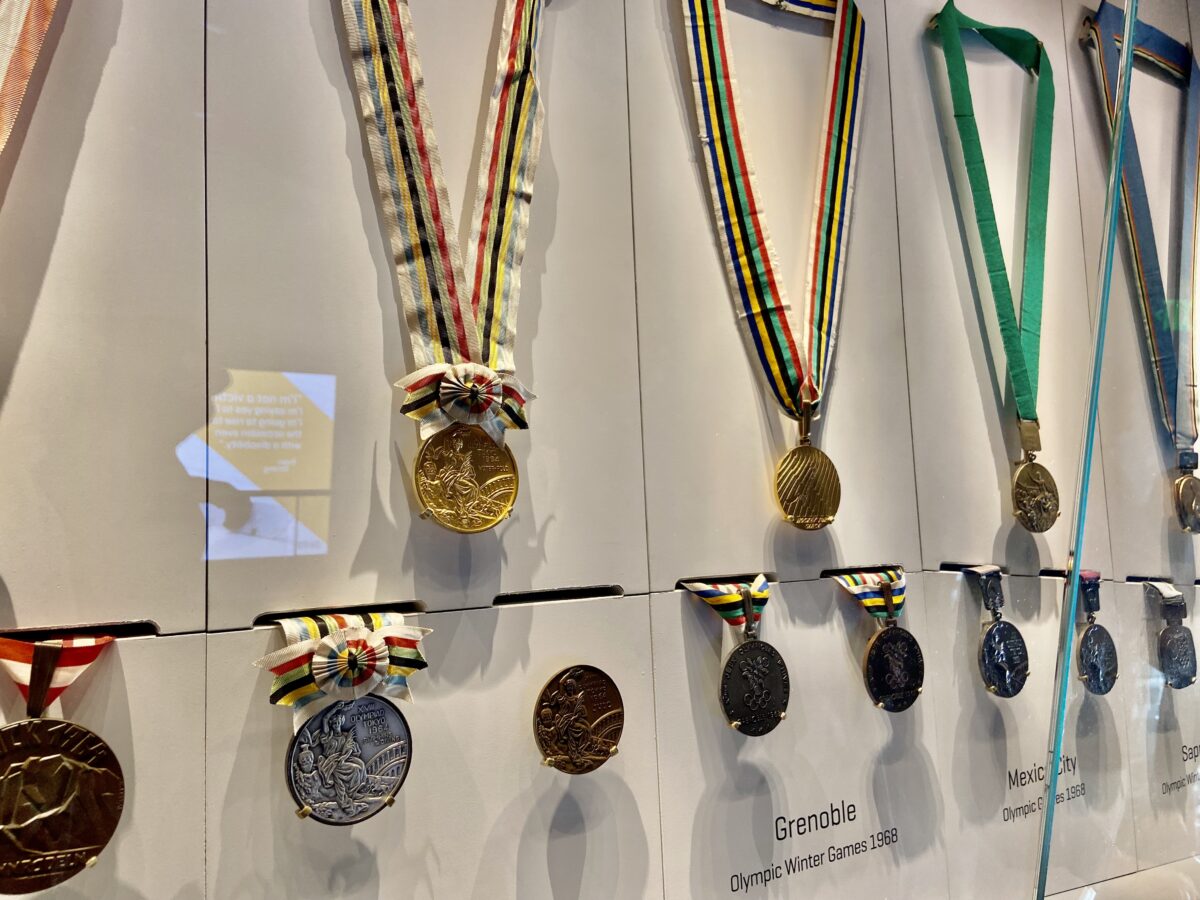Olympic medals on display at Olympic and Paralympic Hall of Fame