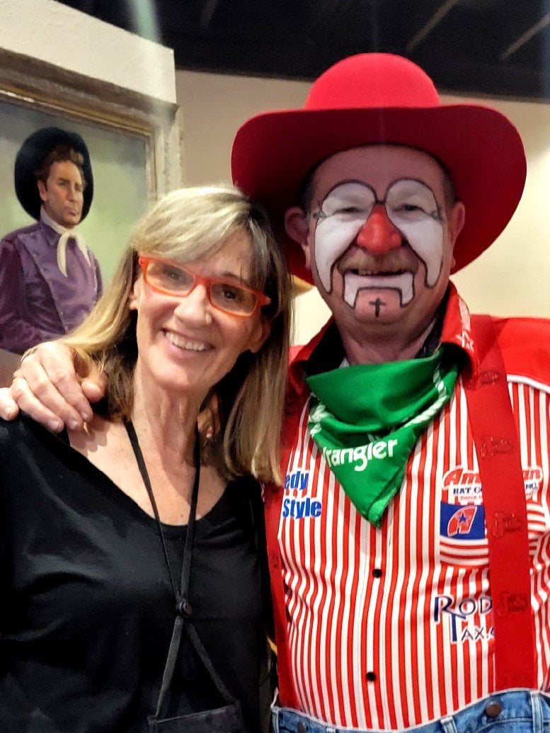 Author and rodeo clown