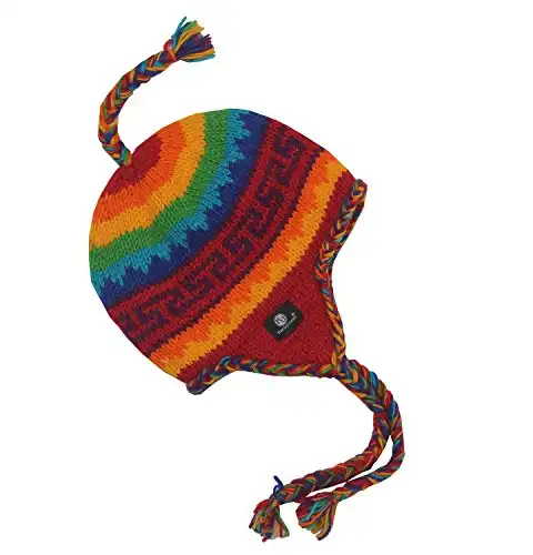 Nepal Hand Knit Ear Flaps Beanie