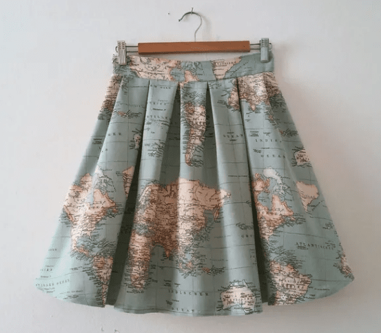 map skirt etsy gift