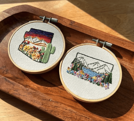 state embroidery, dear friend, good friend, personalized keepsakes