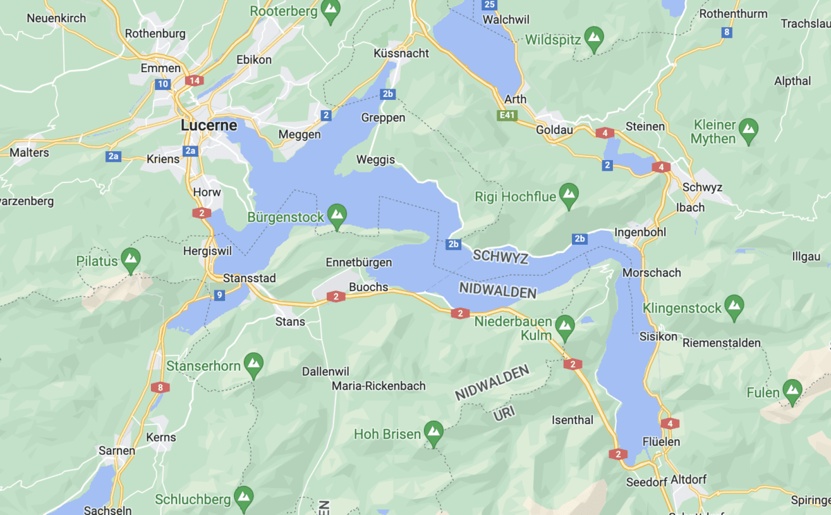 lake lucerne map