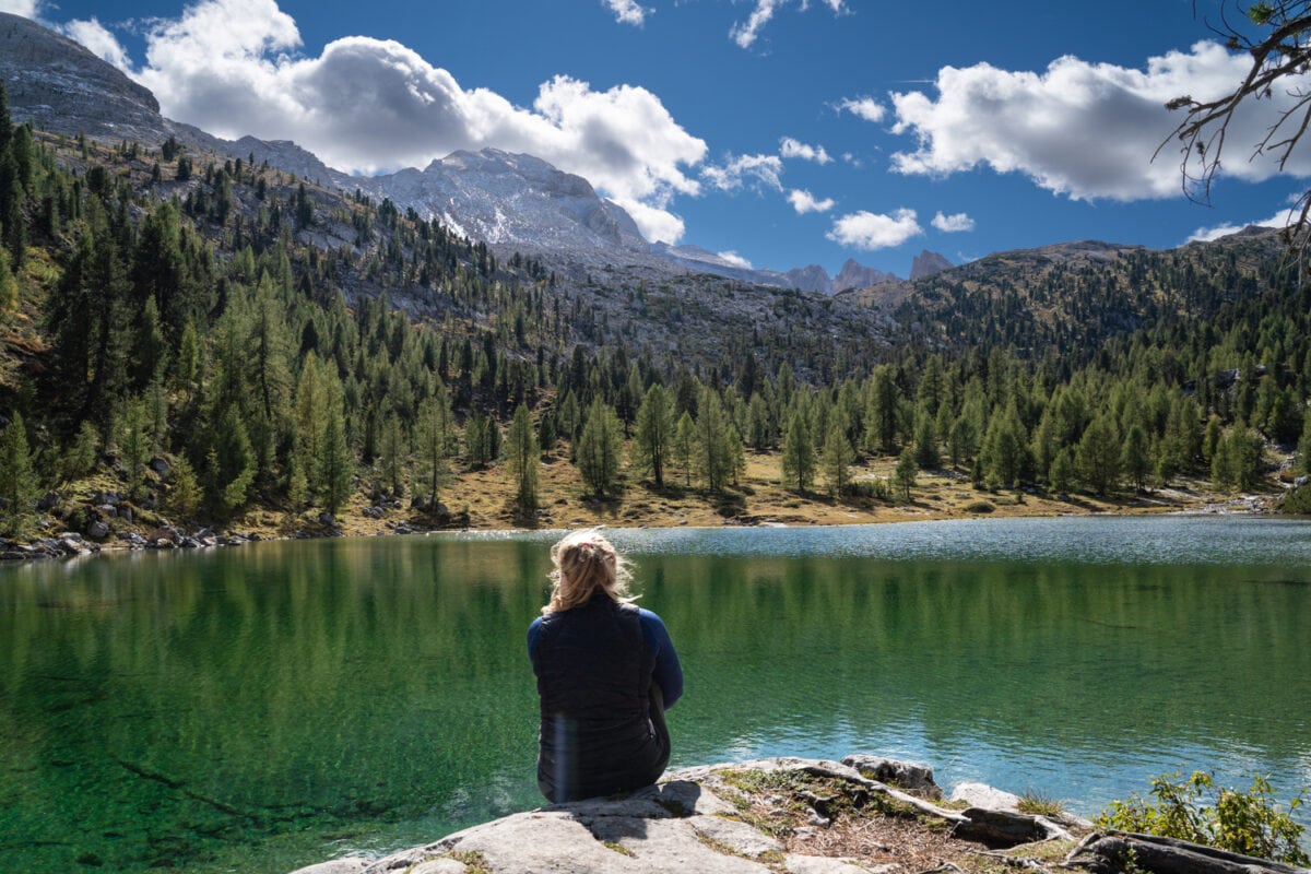 Dolomites Alpine lake