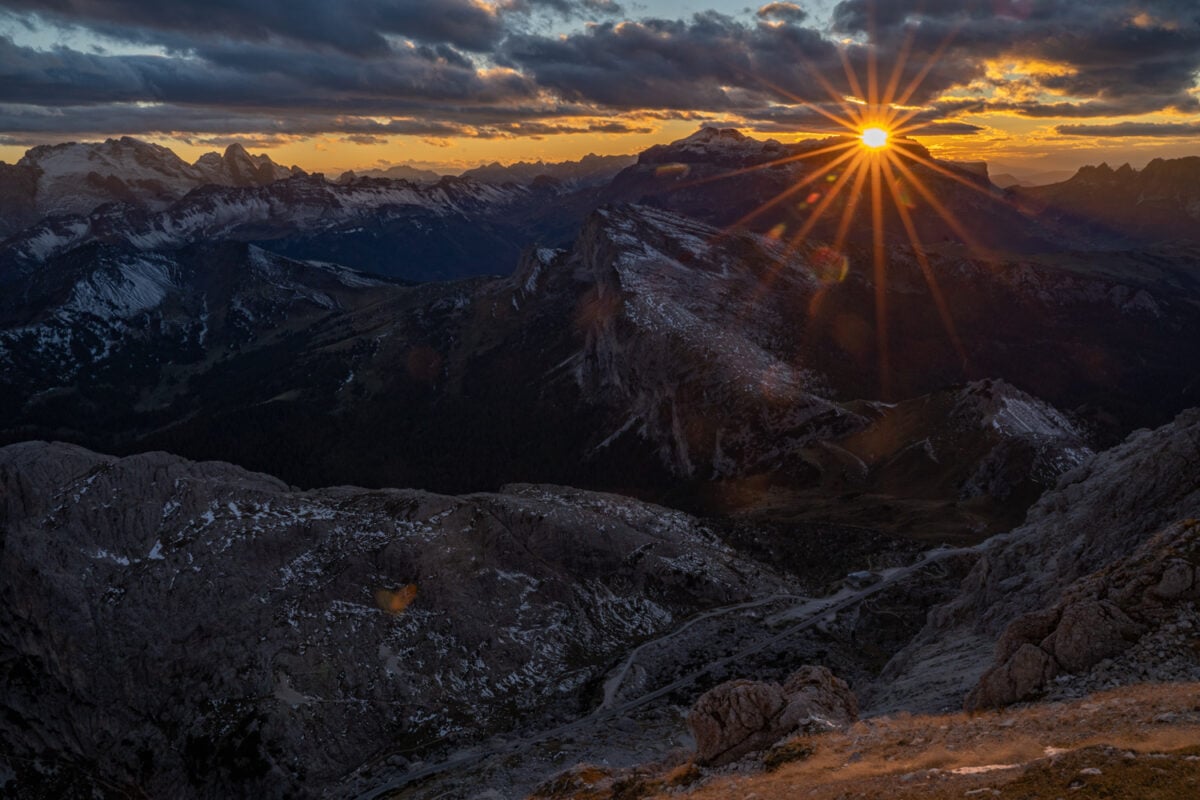Dolomites sunrise laguzoi
