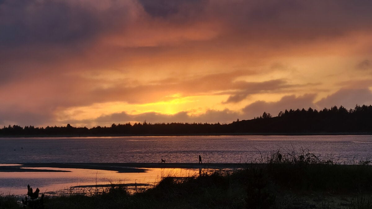 Sunset at Coos Bay Oregon