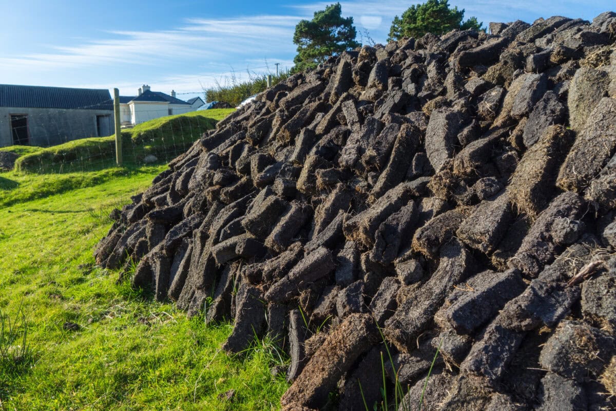 Peat blocks in Ireland