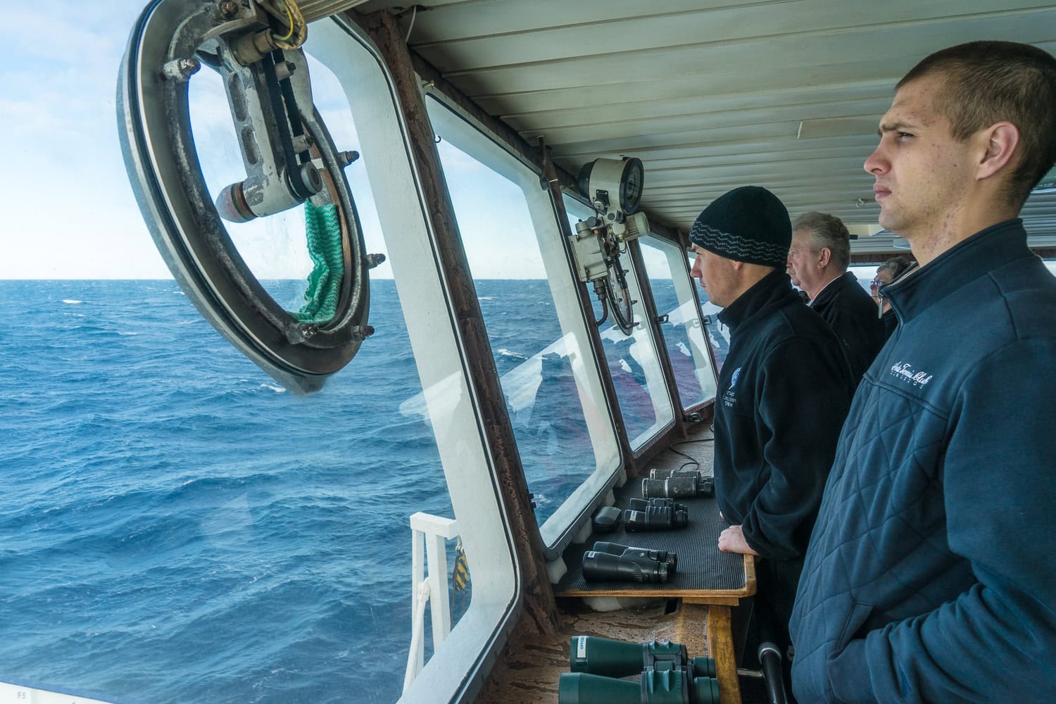 Bridge of expedition ship antarctica